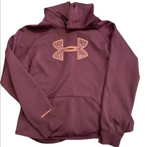Under Armour - Womens Sweatshirt Hoodie - Size XL - Maroon